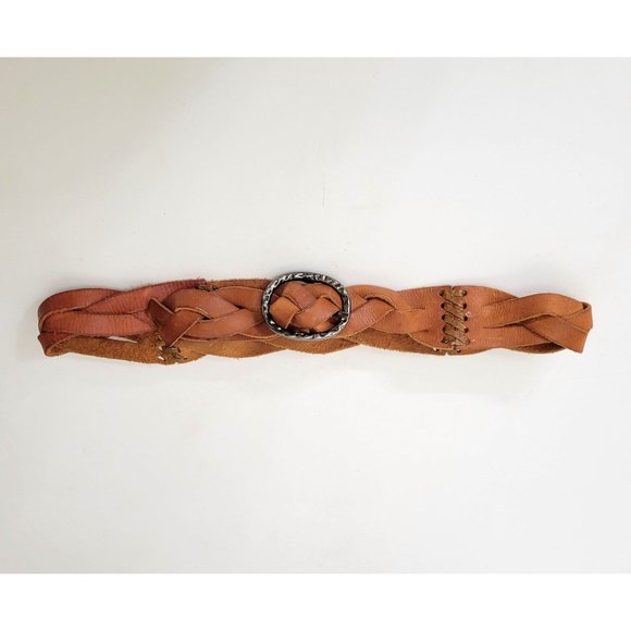 Women's Boho Woven Leather Belt - Picture 4 of 4